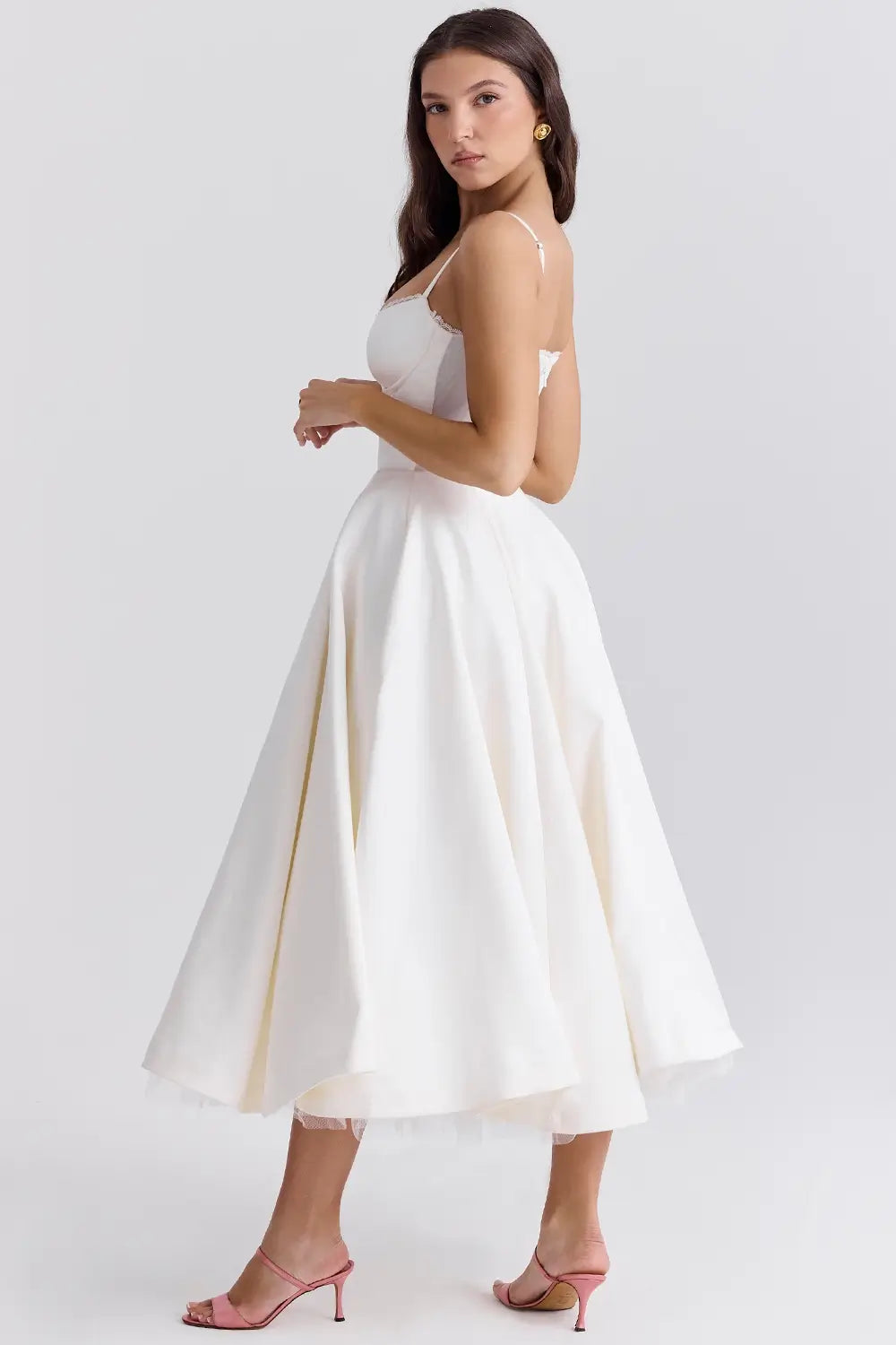 Cloe Midi Dress - Shapes the Waist | Double Layer