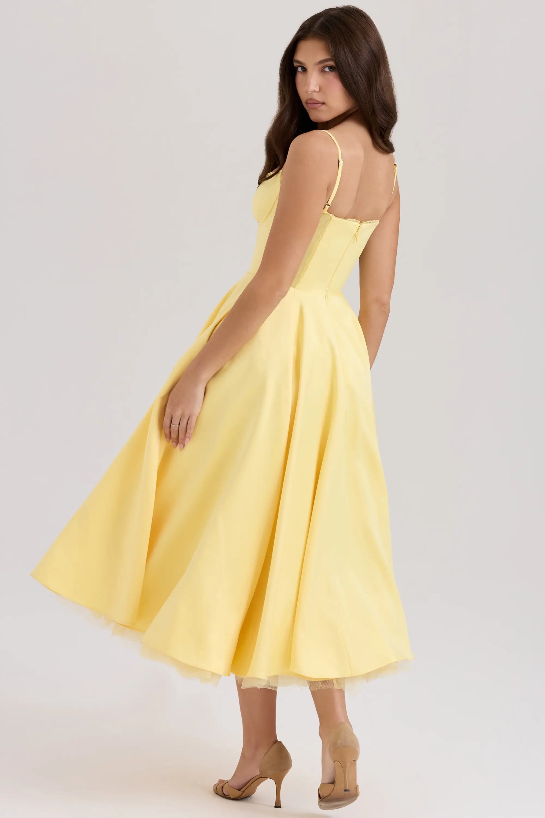 Cloe Midi Dress - Shapes the Waist | Double Layer