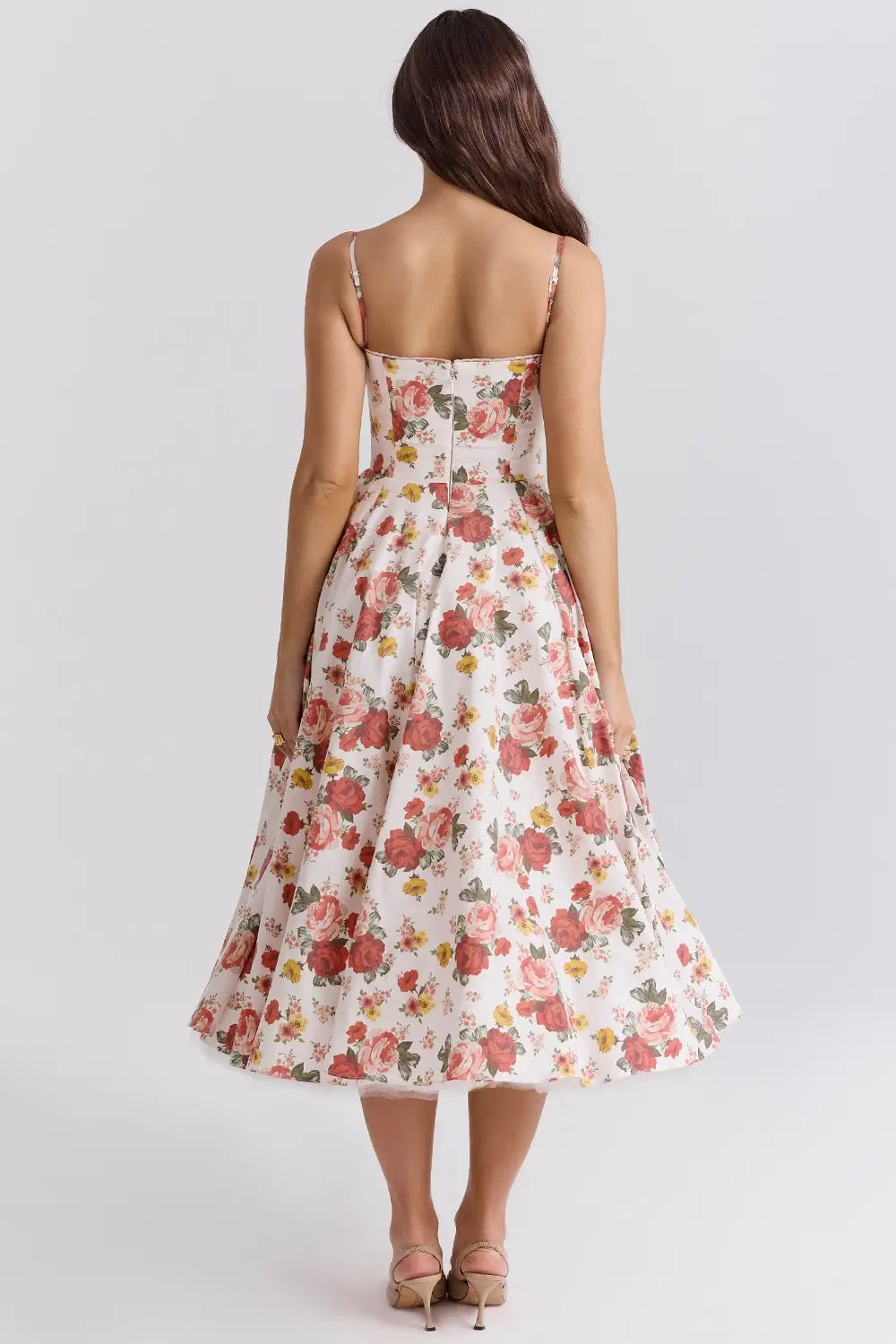 Cloe Midi Dress - Shapes the Waist | Double Layer