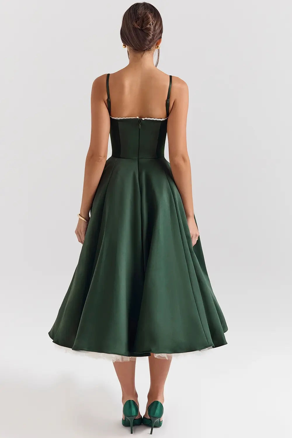 Cloe Midi Dress - Shapes the Waist | Double Layer