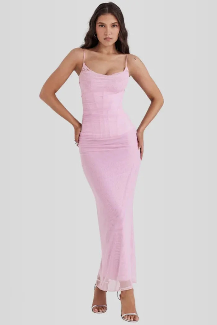 Nhayra Slim Fit Long Dress