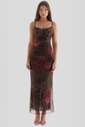 Nhayra Slim Fit Long Dress