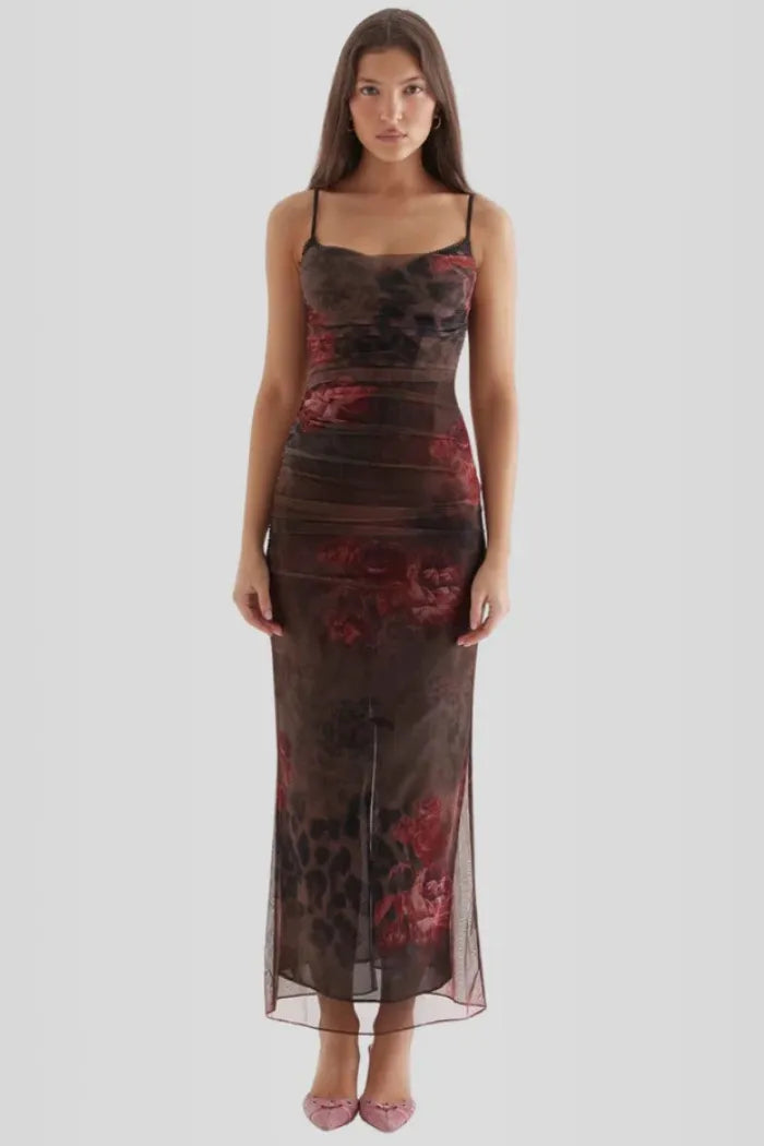Nhayra Slim Fit Long Dress