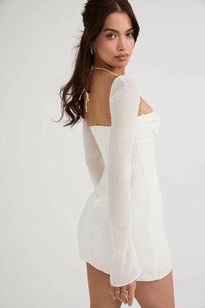 Short Dress with Long Sleeve for Garden Wedding – Olivia