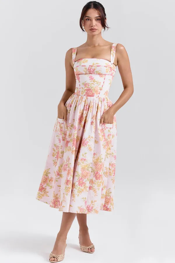 Midi Plaid Dress Shaper - Lauren Model