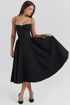 Slim Fit Midi Dress - Yang Model