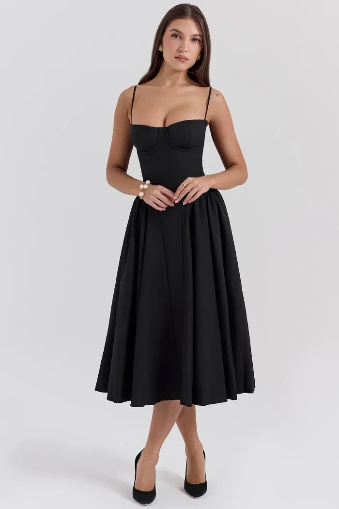 Slim Fit Midi Dress - Yang Model