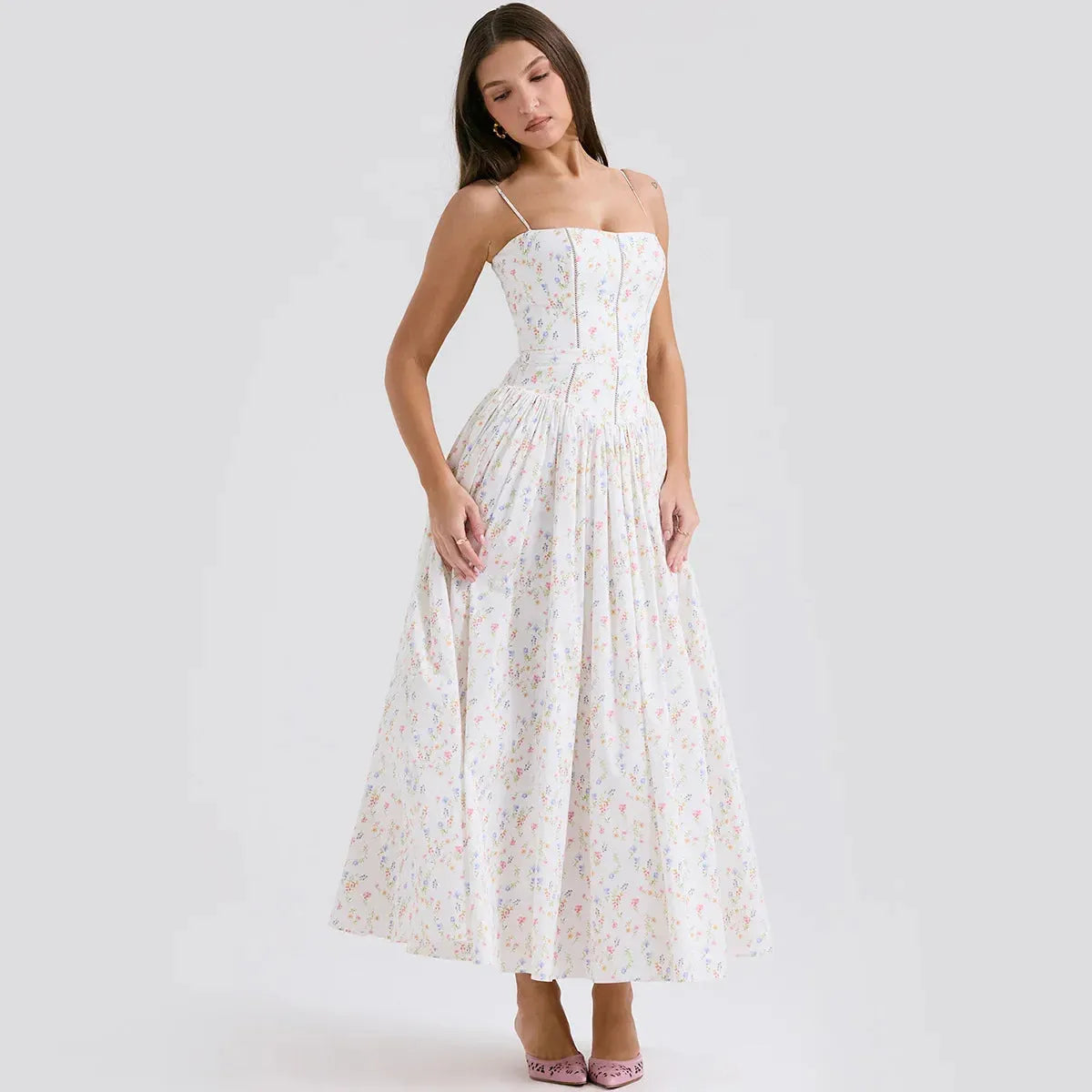 Izzie Model Floral Midi Dress