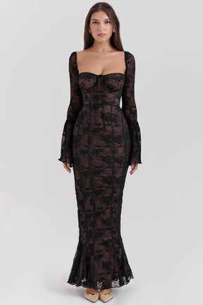 Long Dress with Long Sleeves - Sueli Model