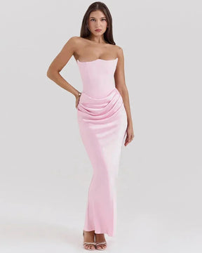 Long Satin Dress Model Thais