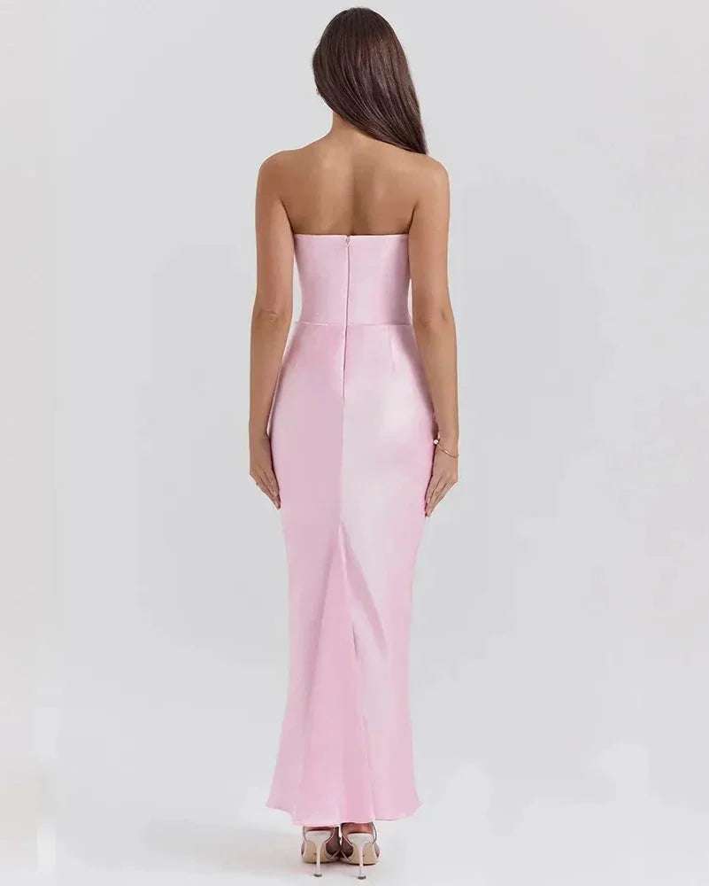 Long Satin Dress Model Thais