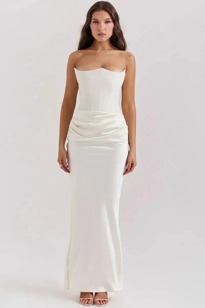 Long Satin Dress Model Thais