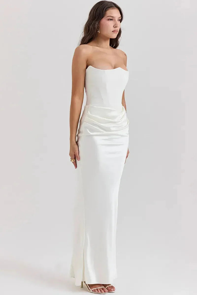 Long Satin Dress Model Thais
