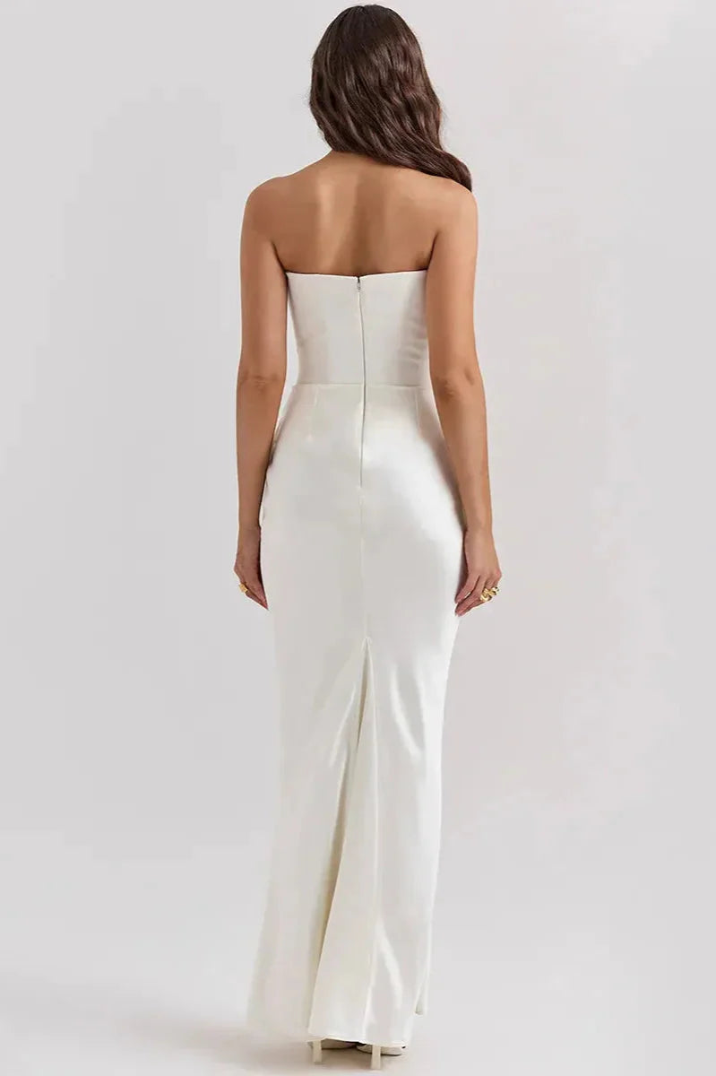 Long Satin Dress Model Thais