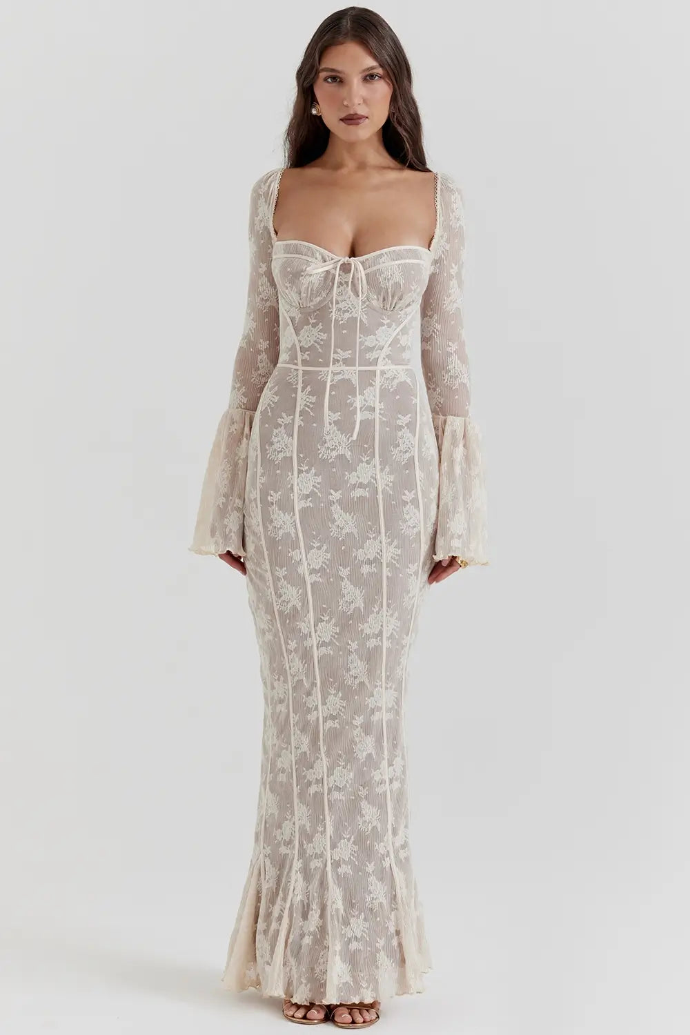Long Dress with Long Sleeves - Sueli Model