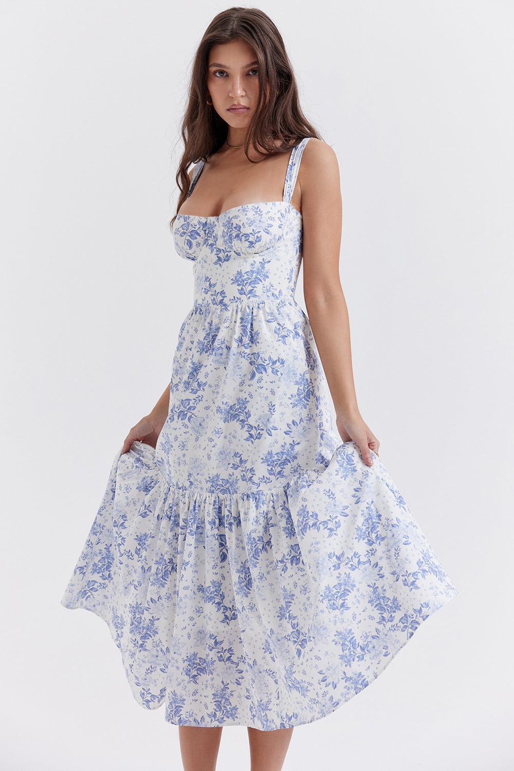 Magnolia Floral Midi Dress