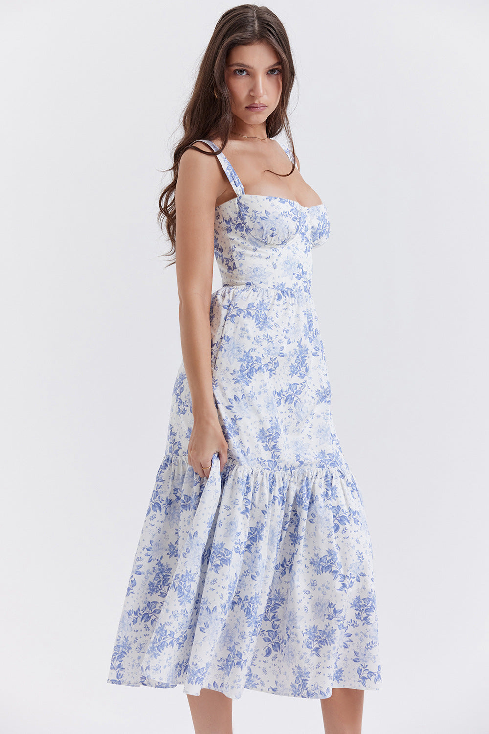 Magnolia Floral Midi Dress