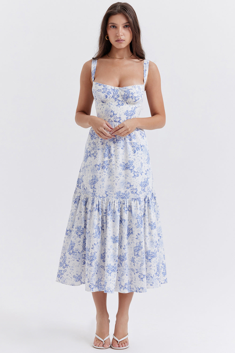 Magnolia Floral Midi Dress
