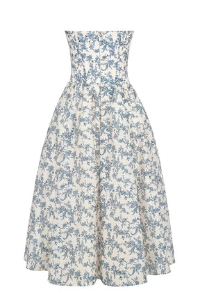 Mid-Length Floral Dress Model Estefhanie