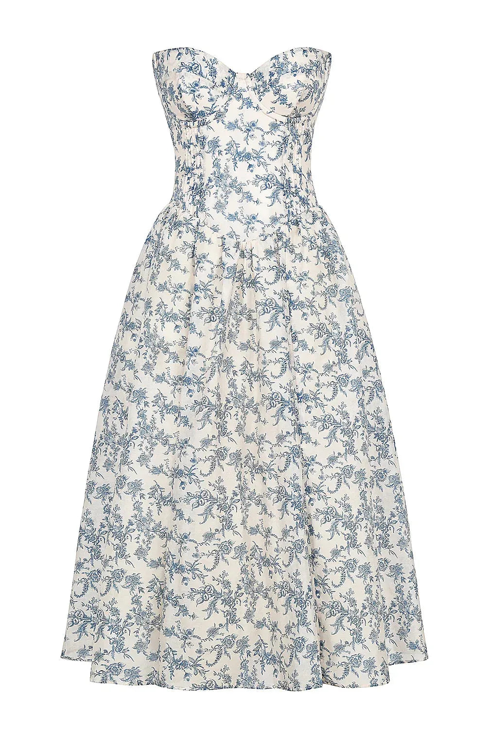 Mid-Length Floral Dress Model Estefhanie