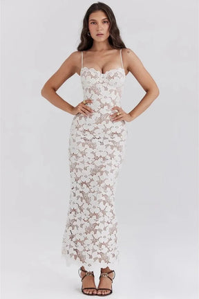 White Fitted Lace Dress for Civil Wedding – Sophia