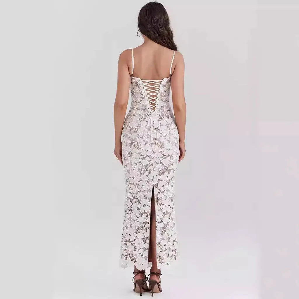 White Fitted Lace Dress for Civil Wedding – Sophia