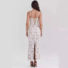 White Fitted Lace Dress for Civil Wedding – Sophia