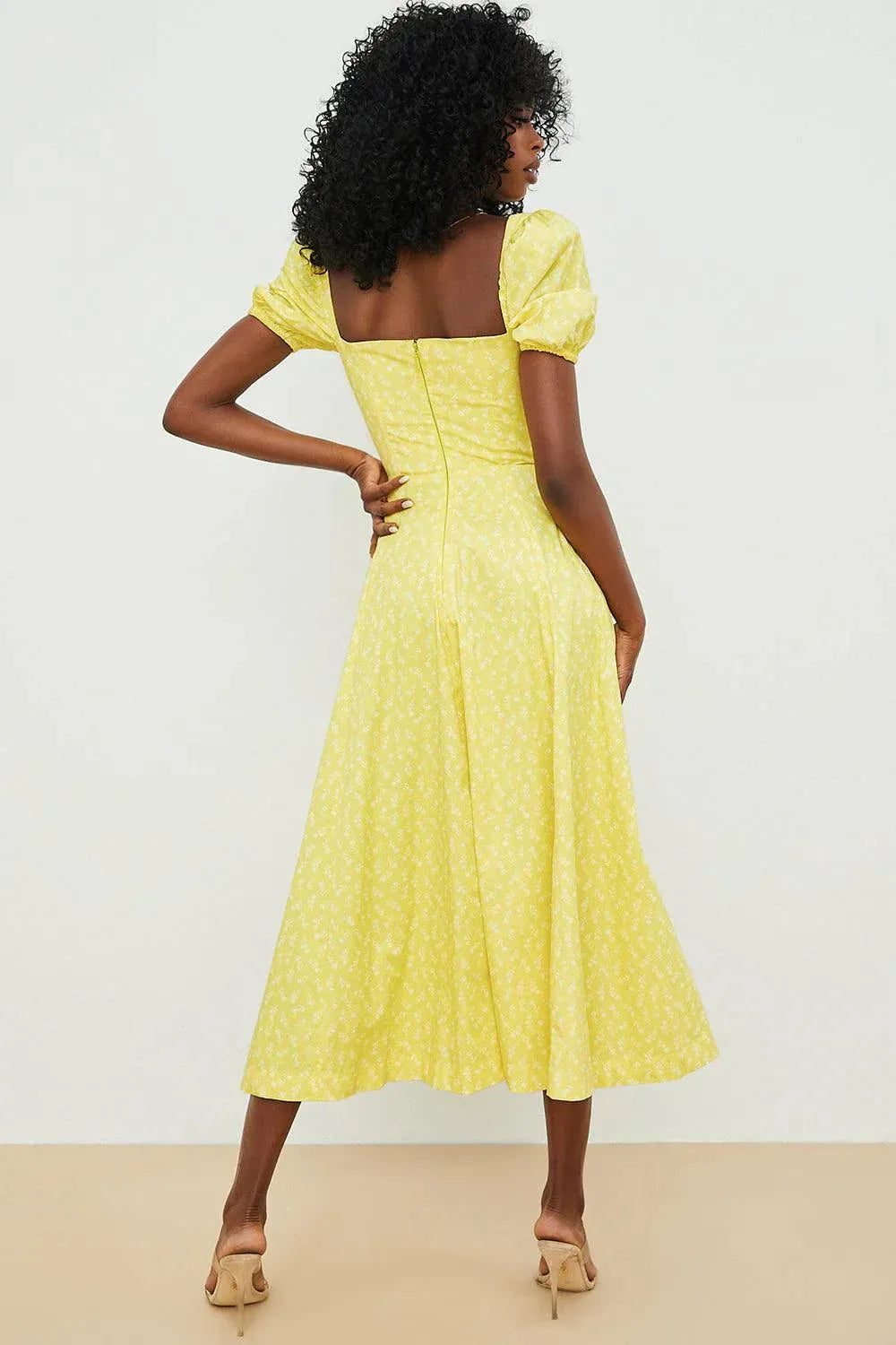 Mid-Length Dress with Adjustable Bow - Bella Fiore