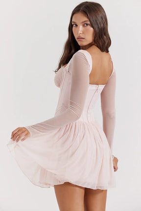 Peach Mini Corset Dress – Luciana
