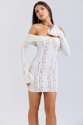 Mini Lace Off-Shoulder Dress – Vittoria