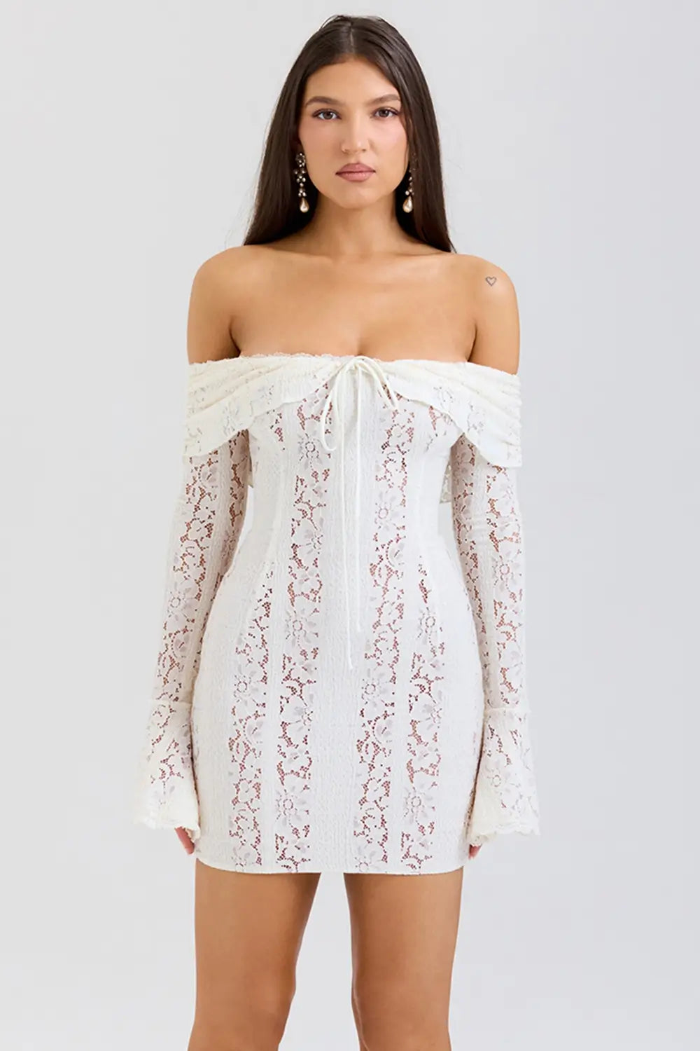 Mini Lace Off-Shoulder Dress – Vittoria