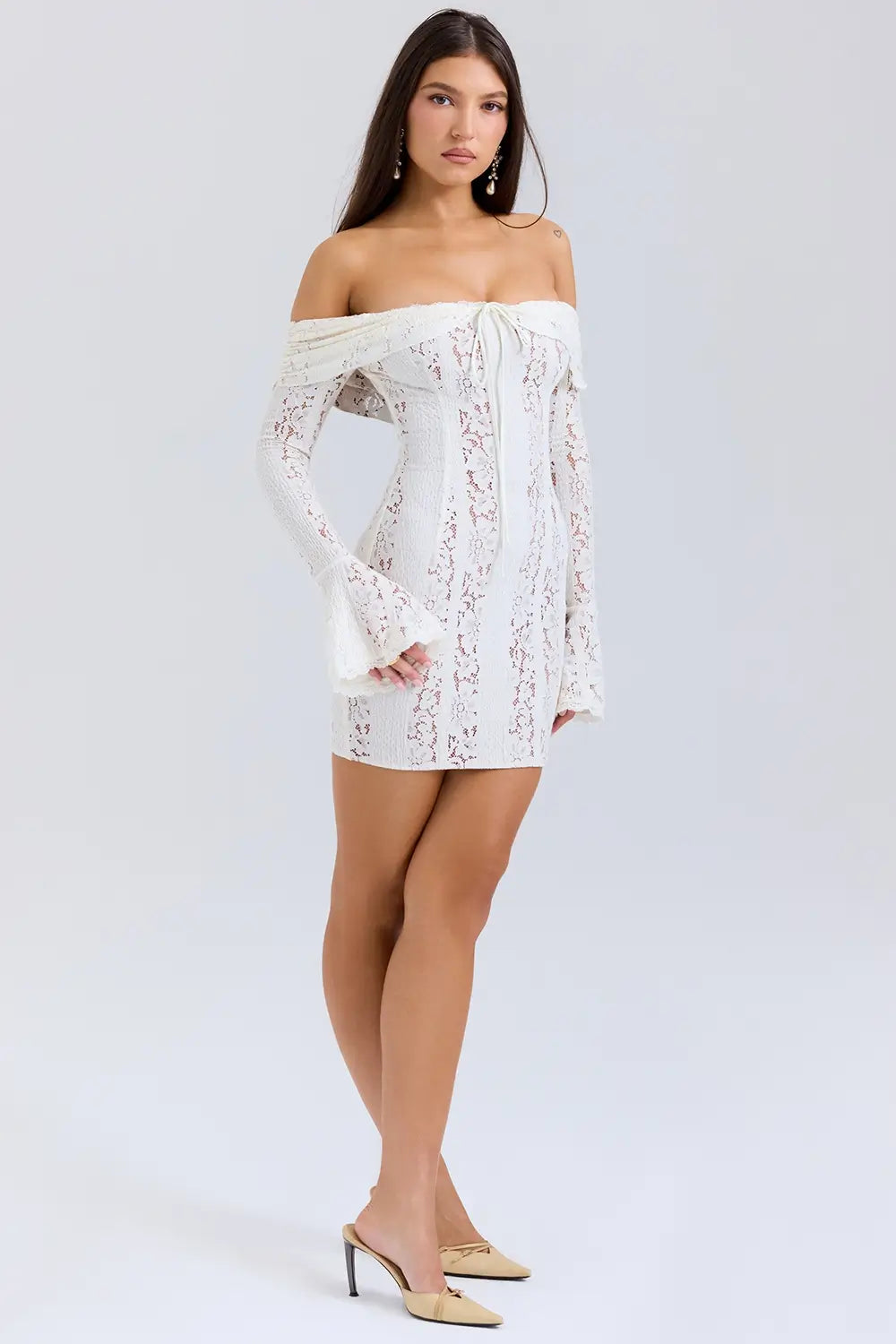 Mini Lace Off-Shoulder Dress – Vittoria