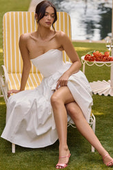 Sleeveless Midi Women's Dress - Audrey Model