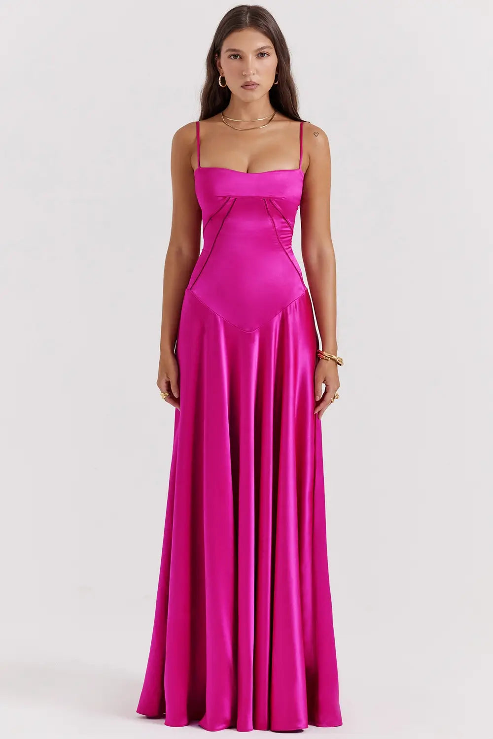 Long Dress with Lace Back – Mavie Model