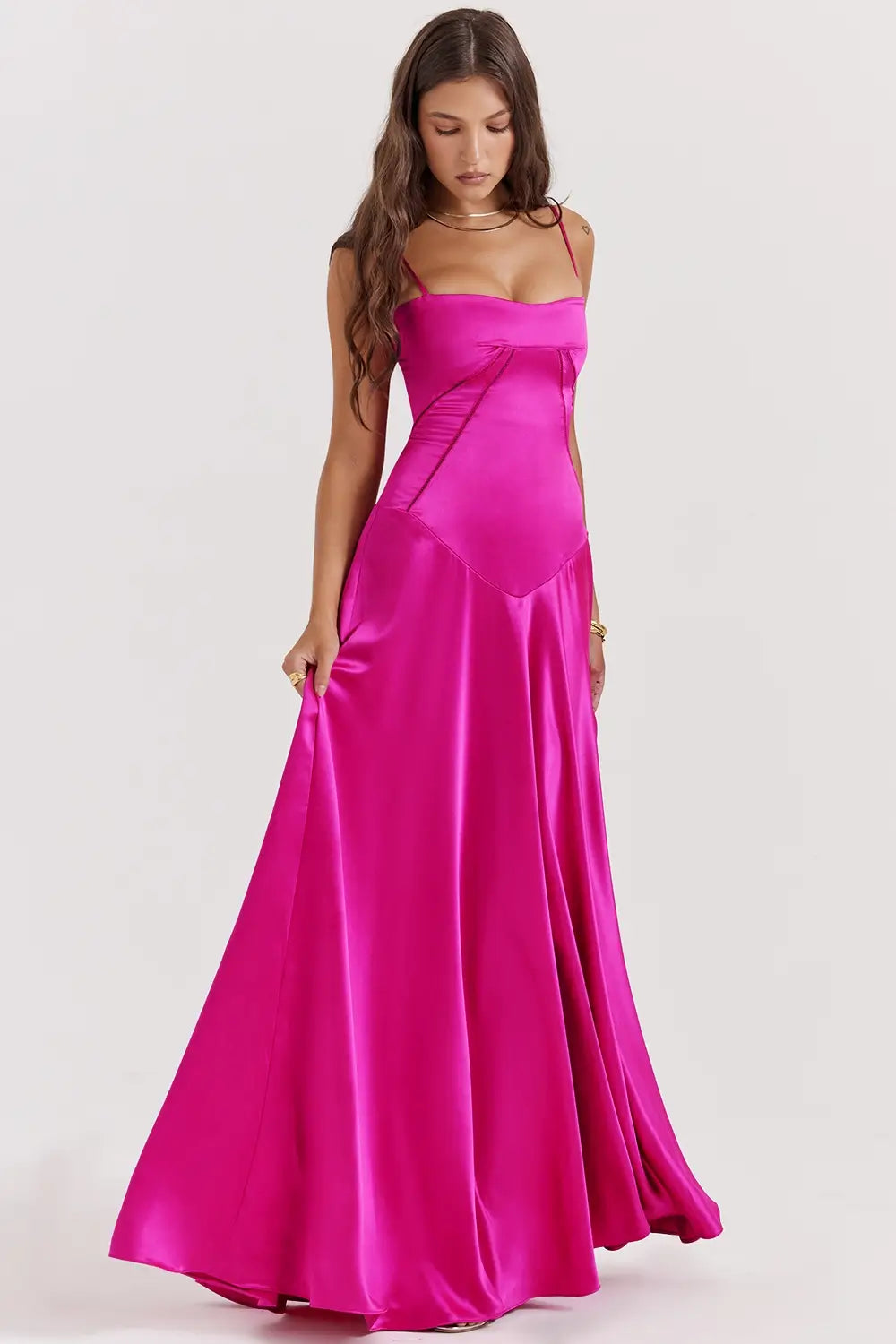 Long Dress with Lace Back – Mavie Model