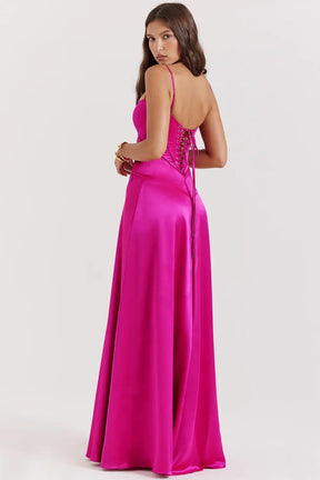 Long Dress with Lace Back – Mavie Model