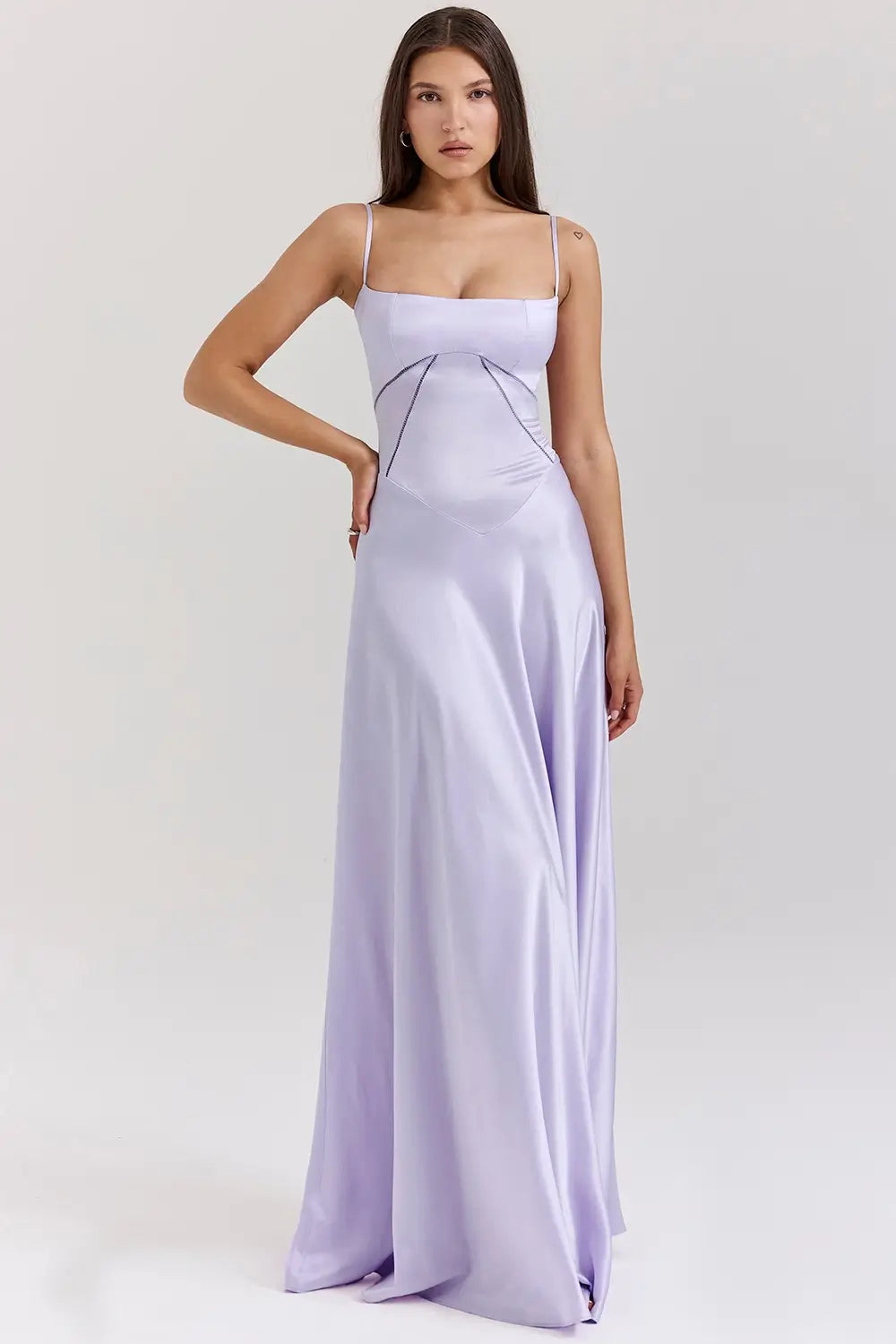 Long Dress with Lace Back – Mavie Model