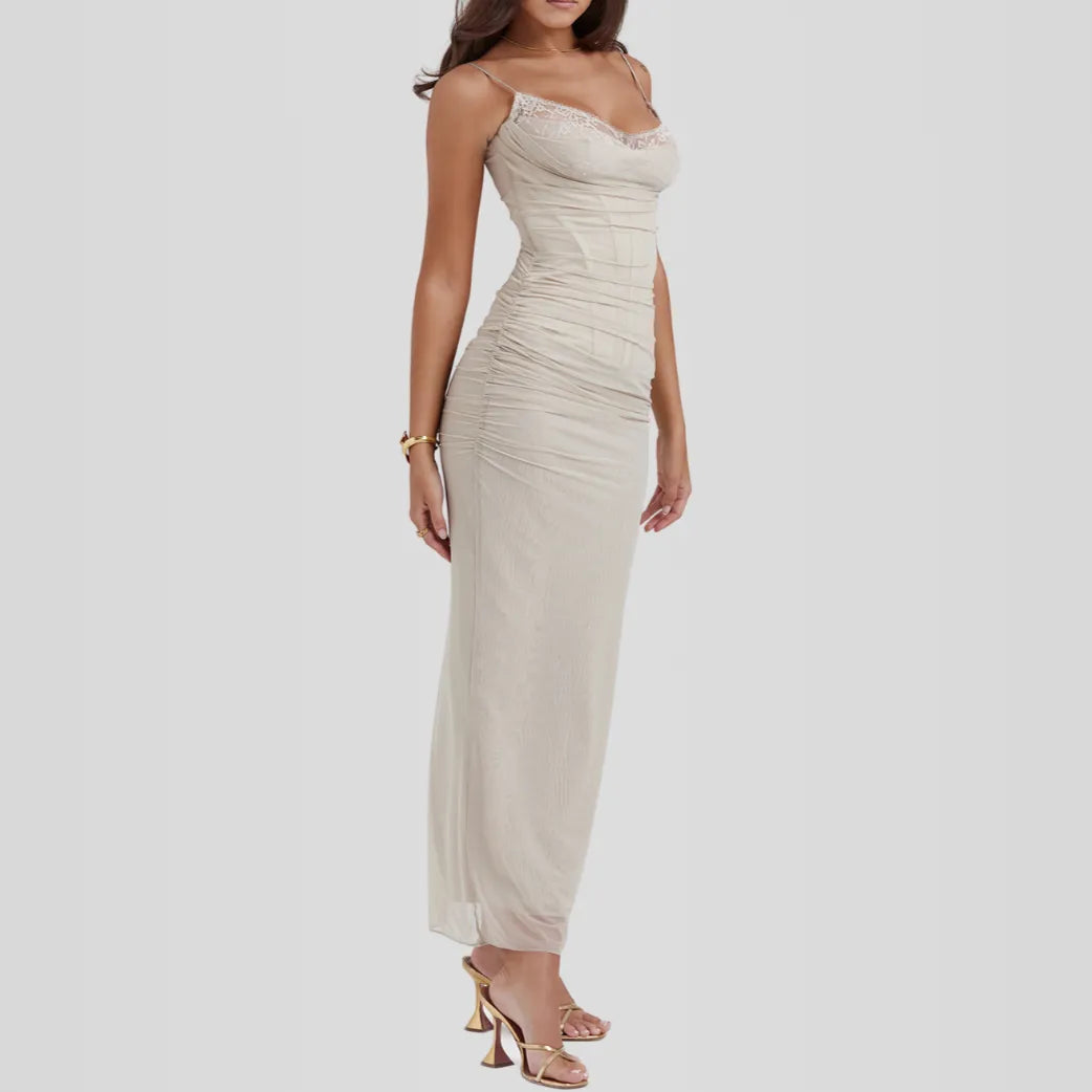 Nhayra Slim Fit Long Dress
