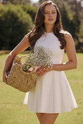 Short White Cotton Dress for Civil Wedding – Claretta