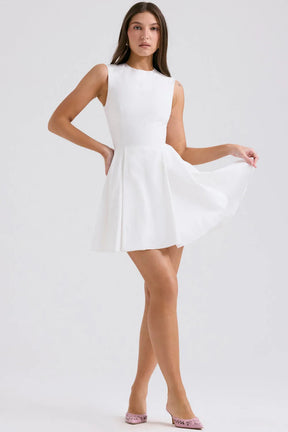 Short White Cotton Dress for Civil Wedding – Claretta