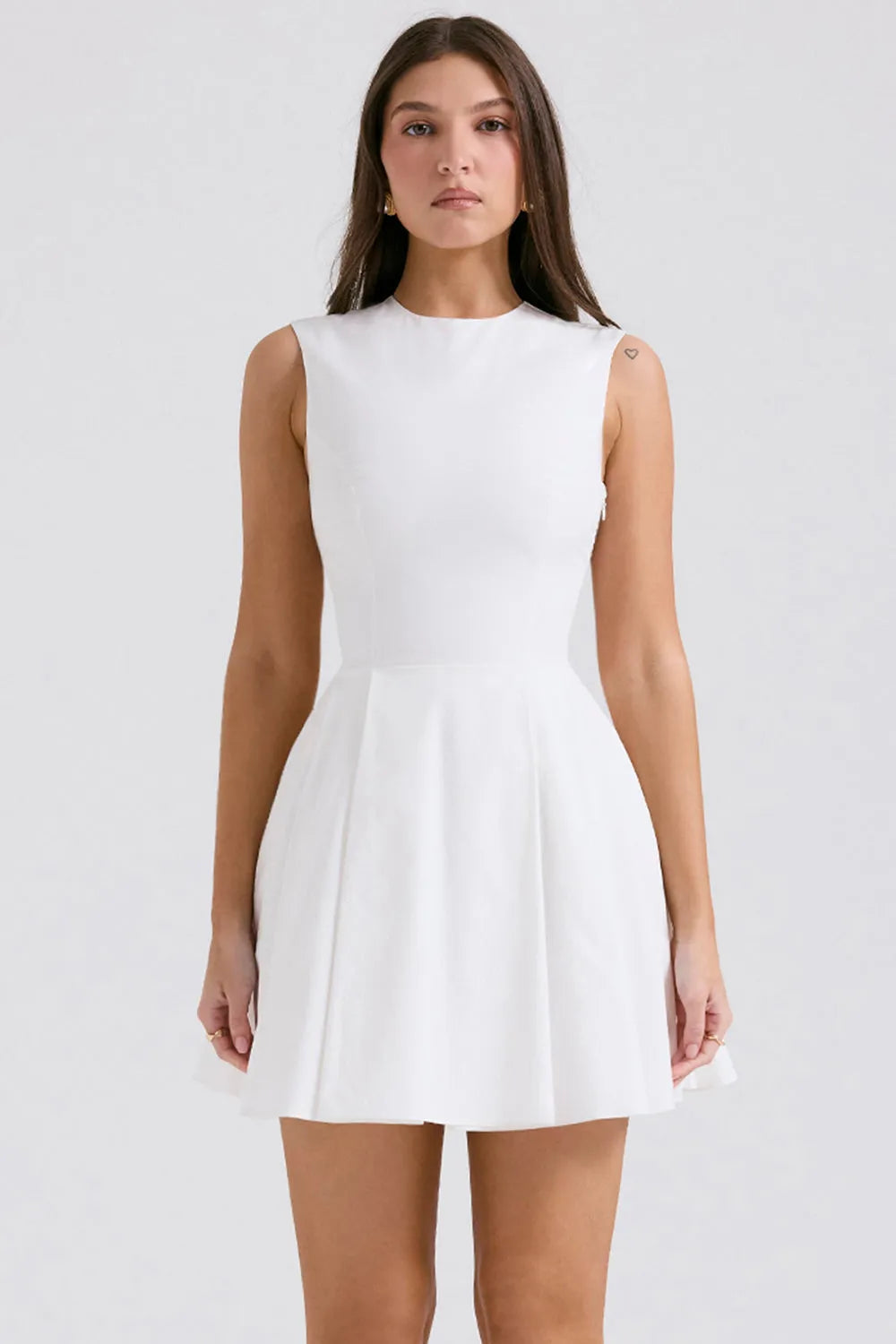 Short White Cotton Dress for Civil Wedding – Claretta