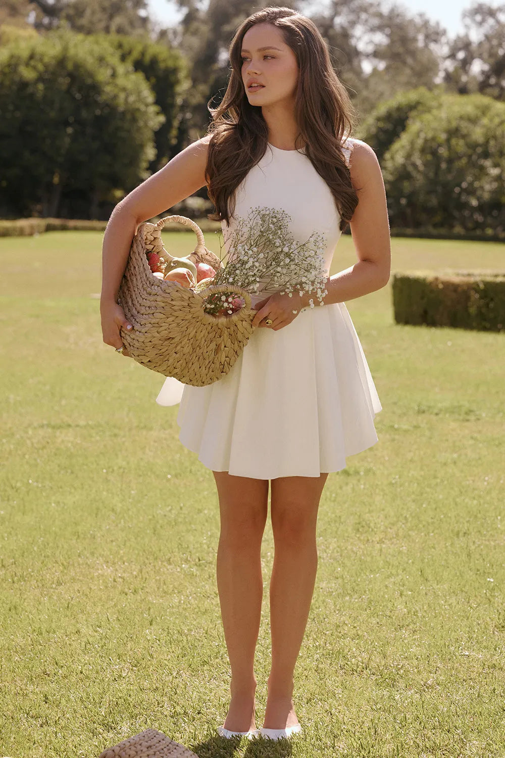 Short White Cotton Dress for Civil Wedding – Claretta