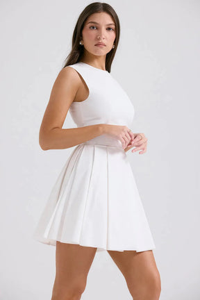 Short White Cotton Dress for Civil Wedding – Claretta