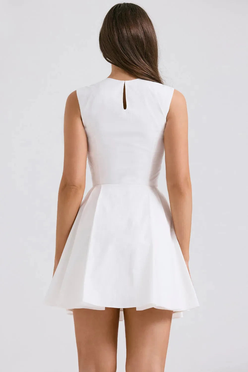 Short White Cotton Dress for Civil Wedding – Claretta