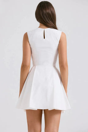 Short White Cotton Dress for Civil Wedding – Claretta