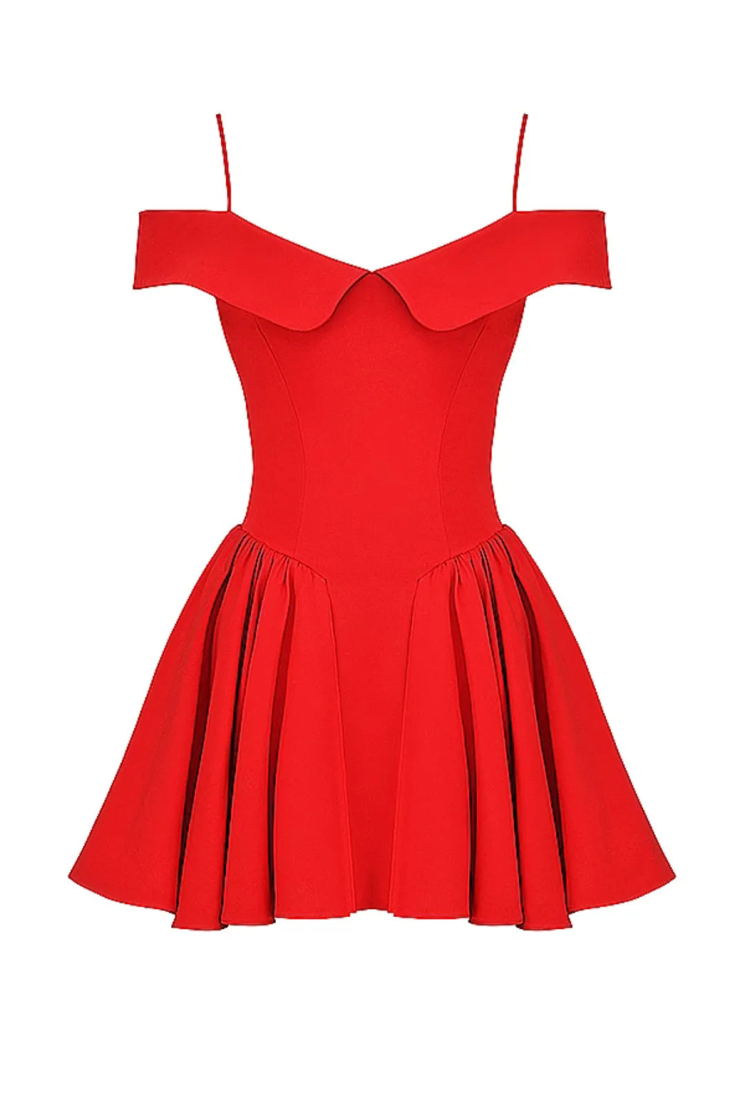 Off-shoulder fitted short dress