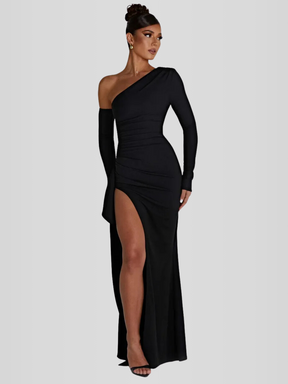 Long Evening Dress with Long Sleeve – Luna Model