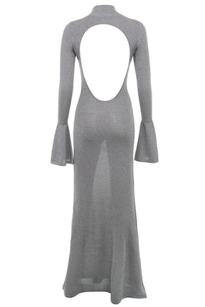 Captivating Gray Long Evening Dress Model Sancha