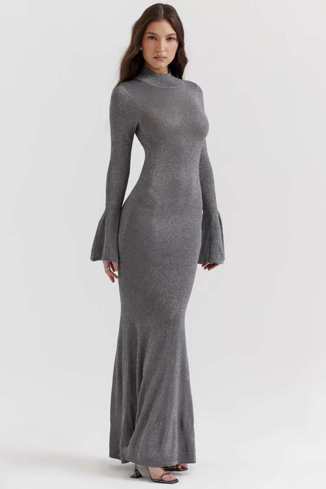 Captivating Gray Long Evening Dress Model Sancha