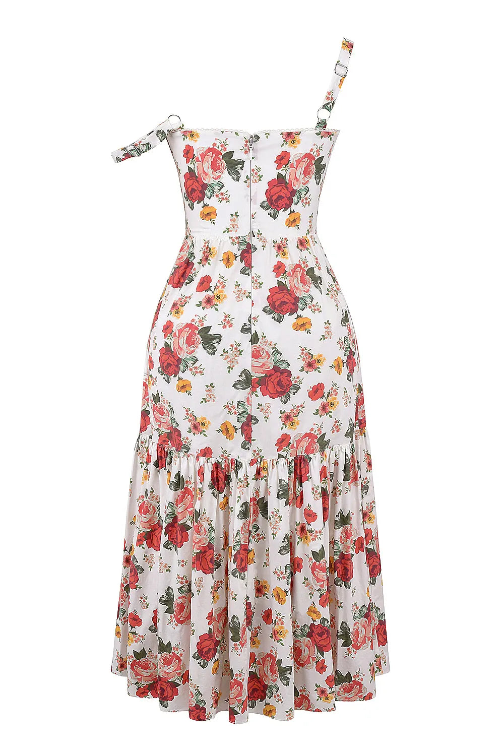 Elia Cotton Molded Floral Midi Dress